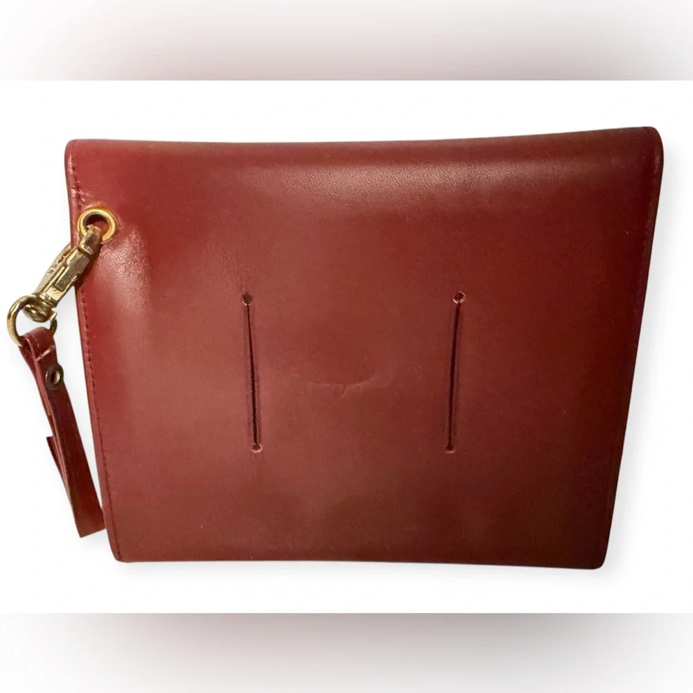 LE TIERCE MAROQUINIER PARIS VINTAGE LEATHER WRISTLET/CLUTCH NWT! - Picture 4 of 16